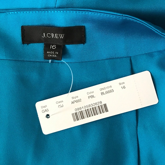 J. CREW Satin Sarong Skirt Turquoise Blue NWT Women’s Plus Size 16 - Picture 8 of 16